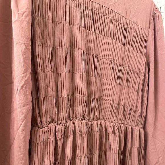 Roolee Midi Silk Blush Dress in Medium - Picture 5 of 6